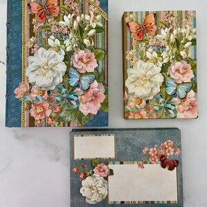 Punch Studio Flowers and Butterfly Cards and envelopes